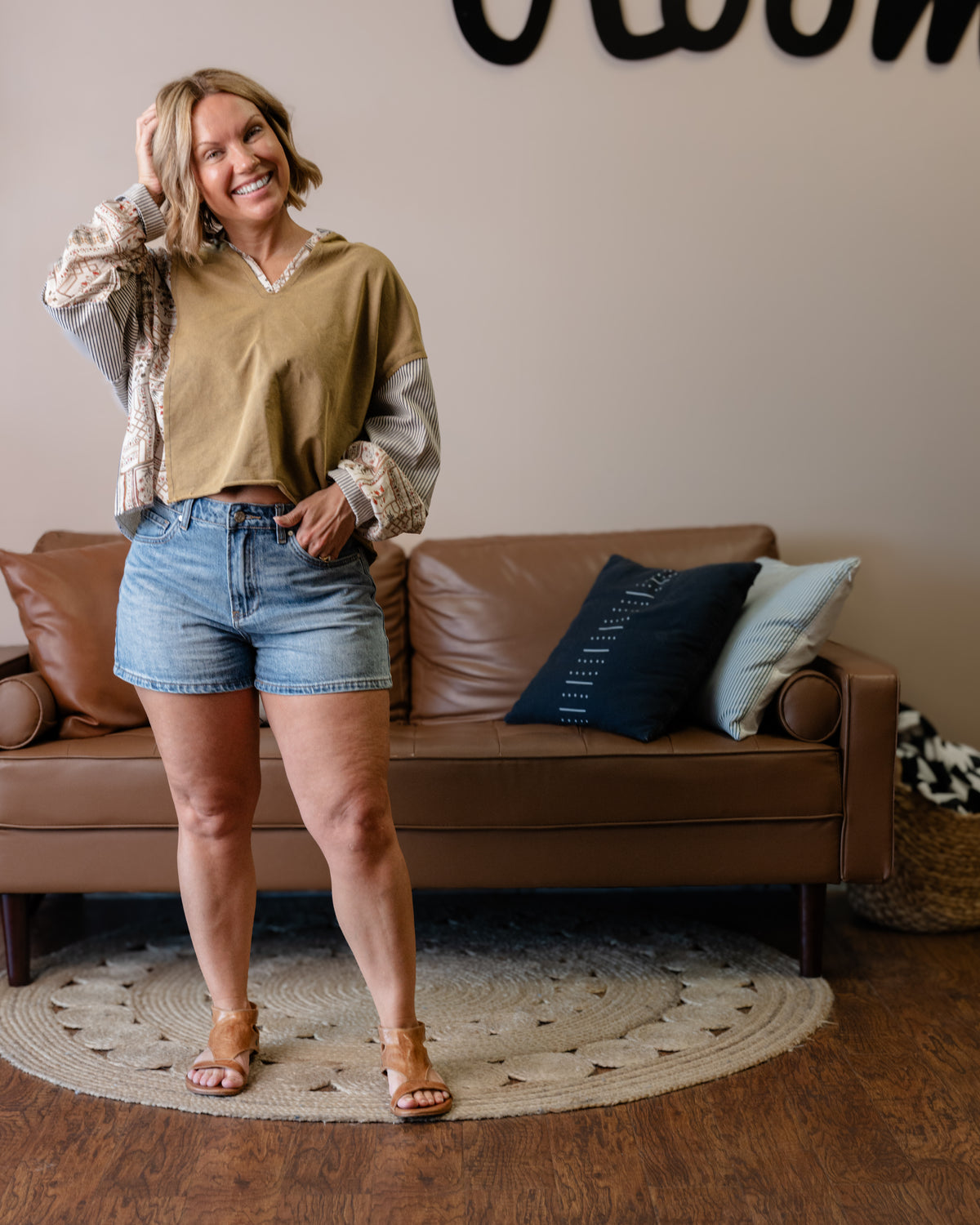 Mountains Are Calling Denim Shorts