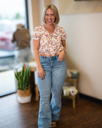 Sun Blossom Surplice Top