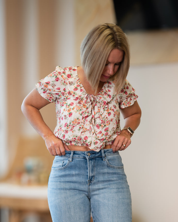 Sun Blossom Surplice Top