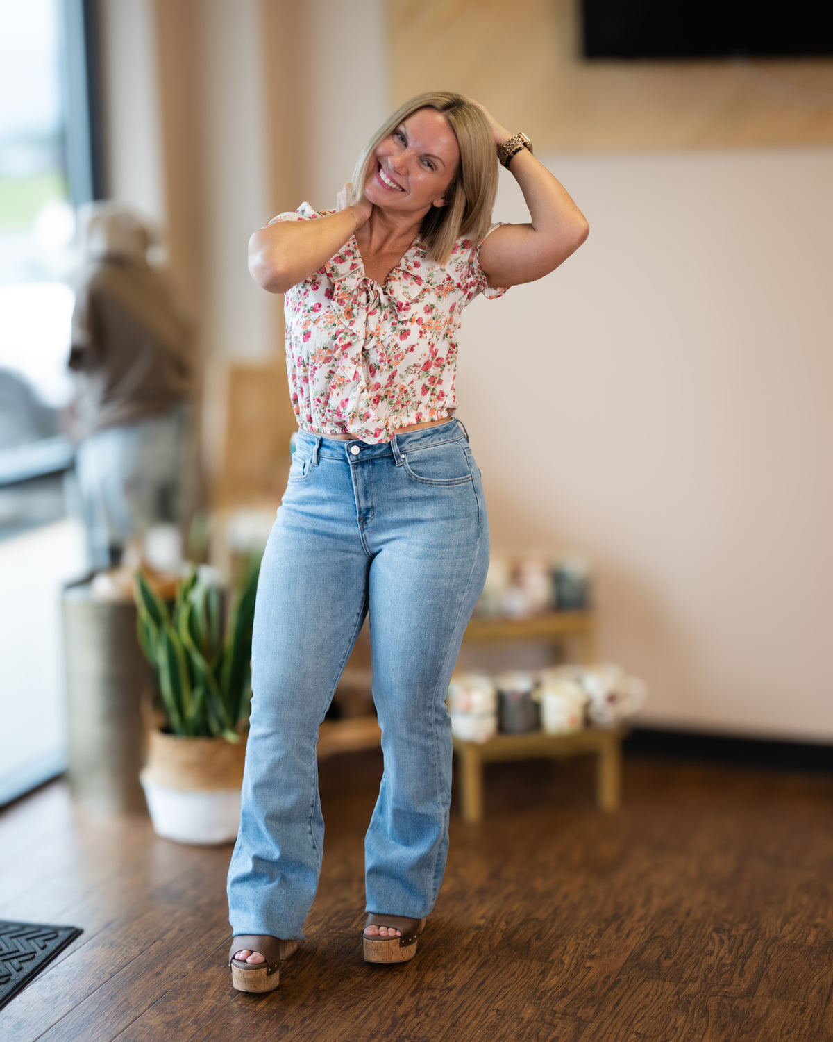 Sun Blossom Surplice Top