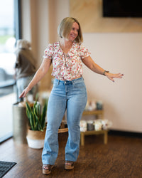 Sun Blossom Surplice Top