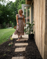 Midnight Bloom Midi Dress