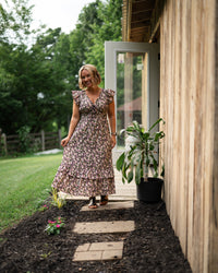 Midnight Bloom Midi Dress
