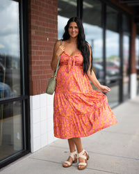 Sadie & Sage Glasses Up Satin Midi Dress