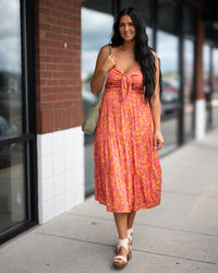 Sadie & Sage Glasses Up Satin Midi Dress