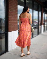 Sadie & Sage Glasses Up Satin Midi Dress
