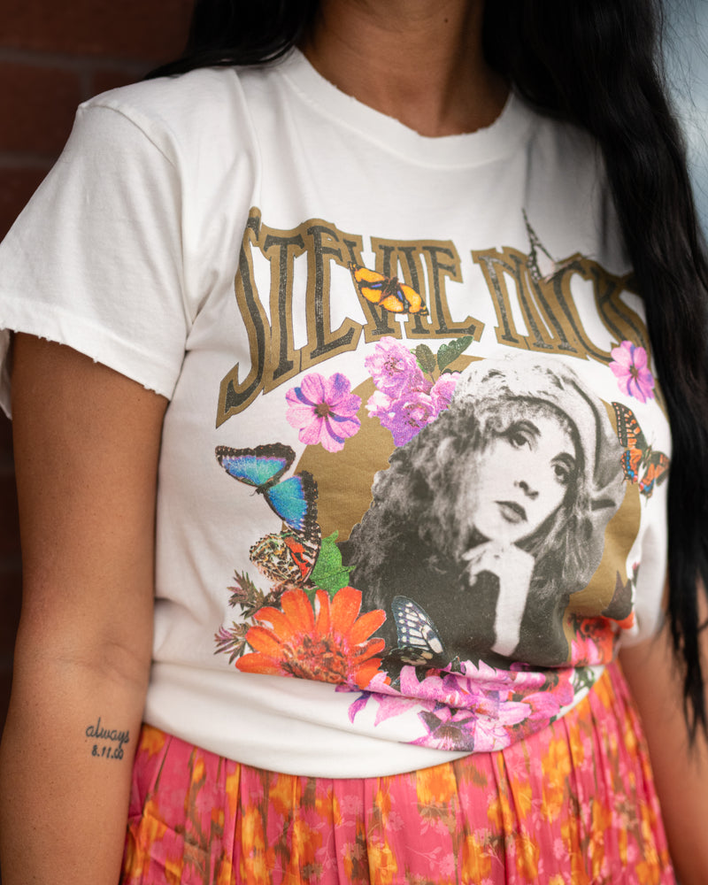 Daydreamer Stevie Nicks Flower Collage Tour Tee
