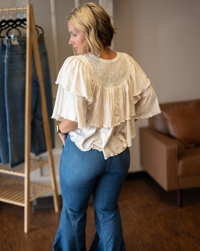 Free People Rose Party Tee