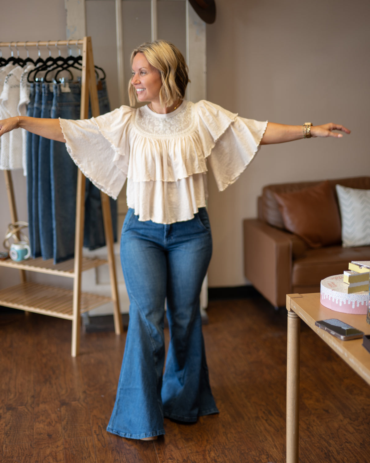 Free People Rose Party Tee