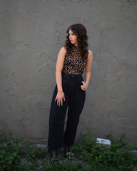 Wild Side Mock Neck Top
