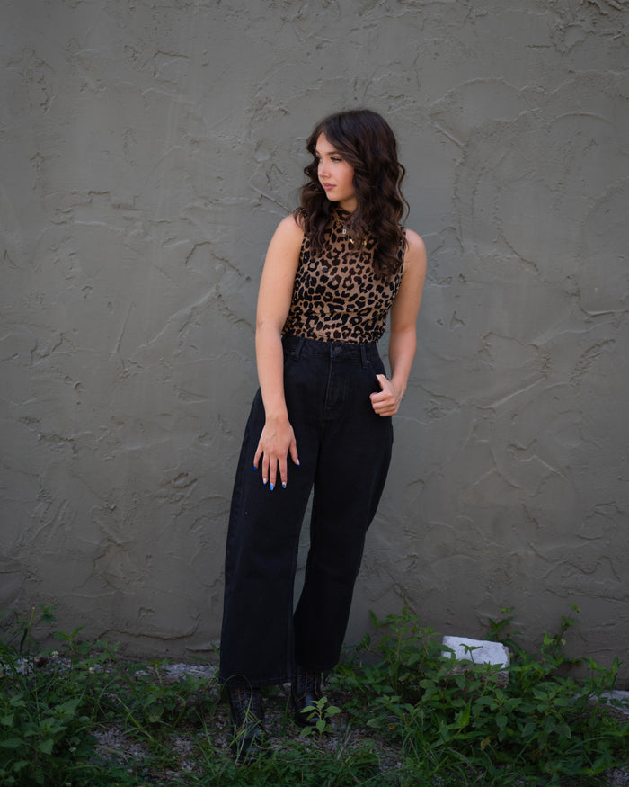 Wild Side Mock Neck Top