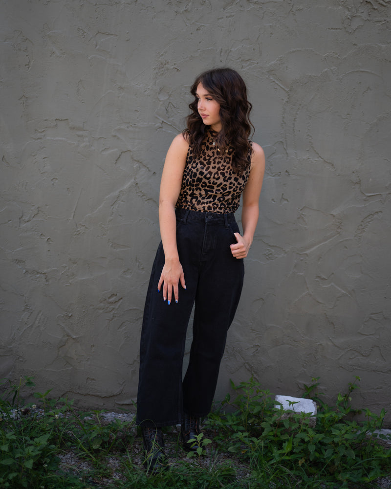 Wild Side Mock Neck Top