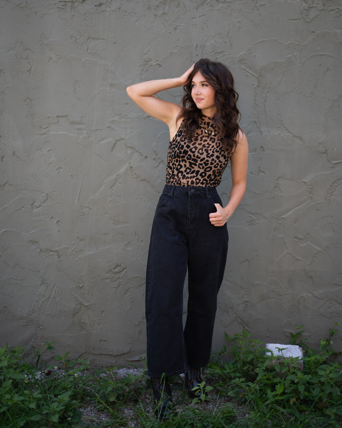 Wild Side Mock Neck Top