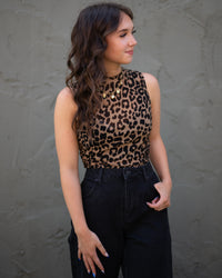 Wild Side Mock Neck Top