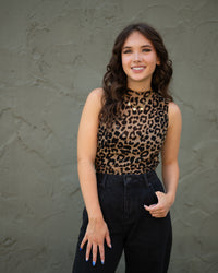 Wild Side Mock Neck Top