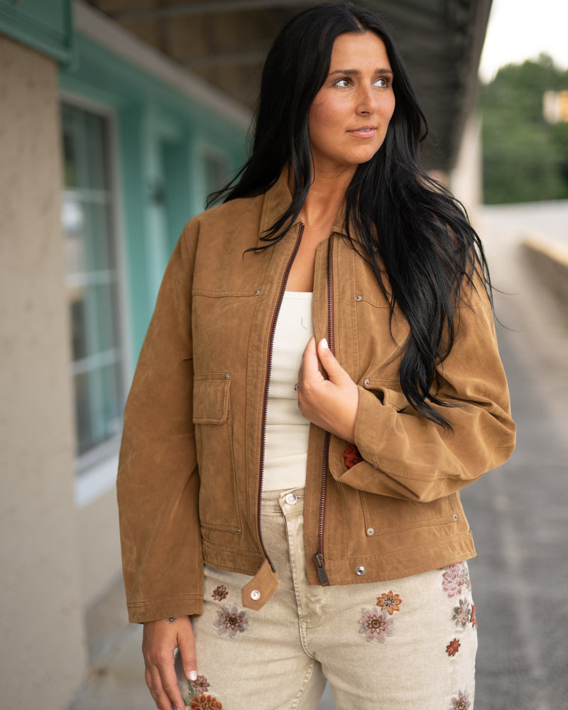Free People Blair Vegan Suede Jacket