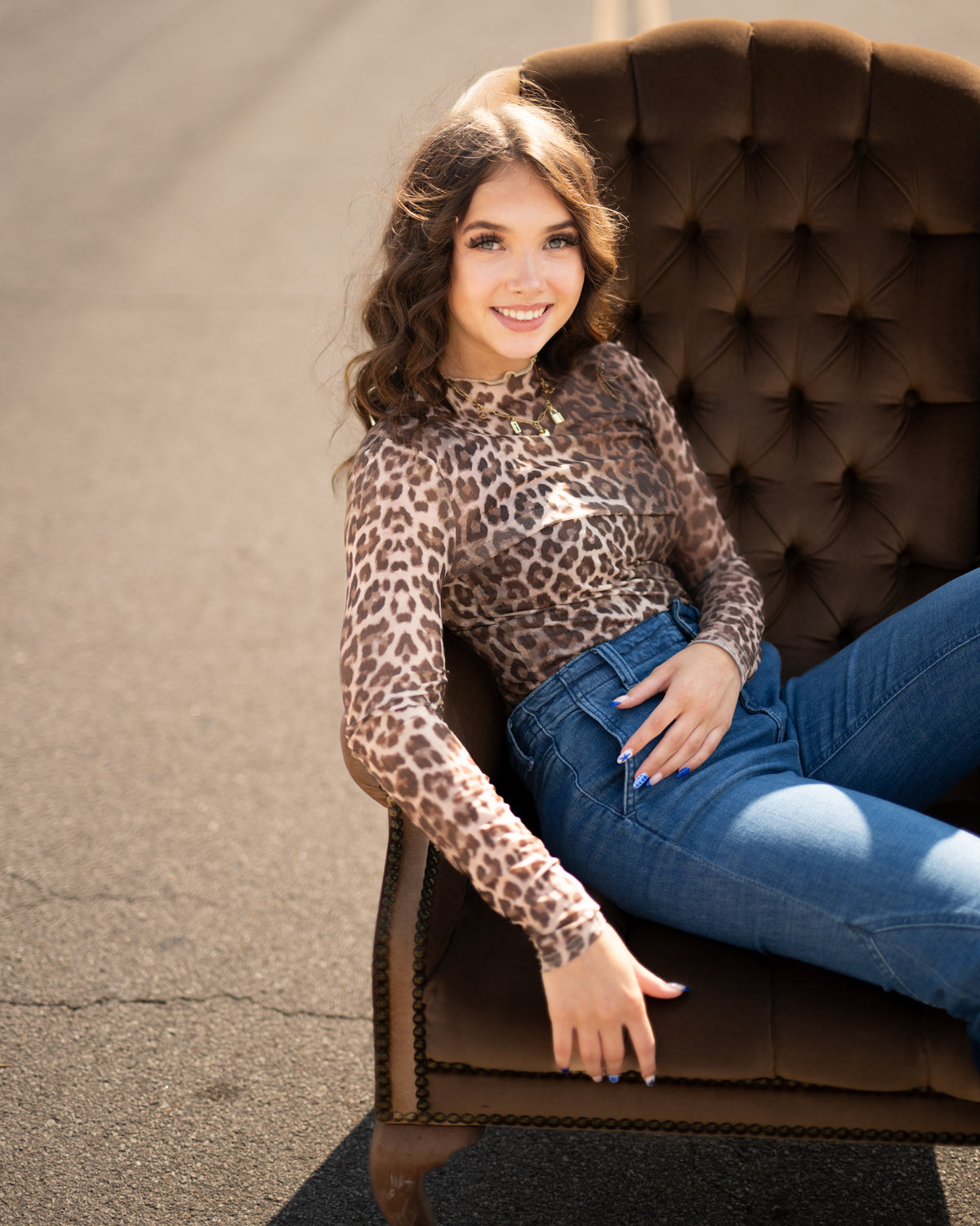 Wild Natured Long Sleeve Mesh Top