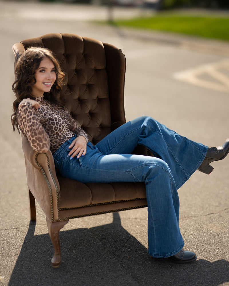 Wild Natured Long Sleeve Mesh Top