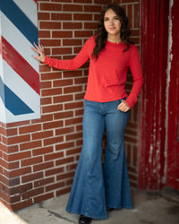 Free People Nova Long Sleeve in Rococco Red