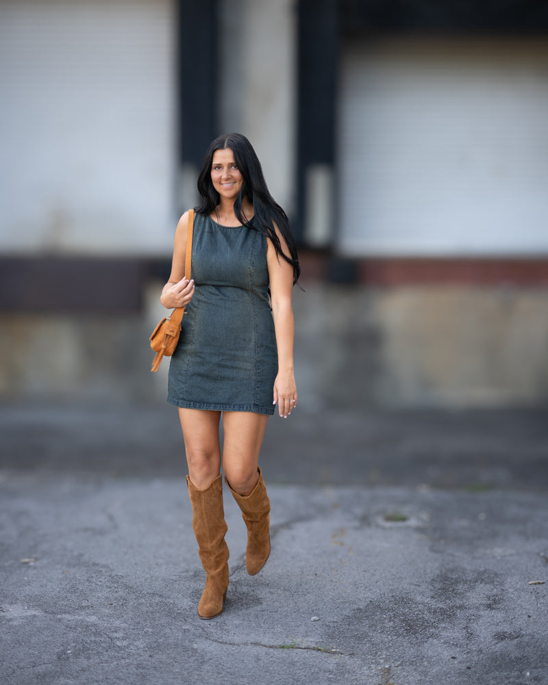 Free People Atlas Denim Mini Dress