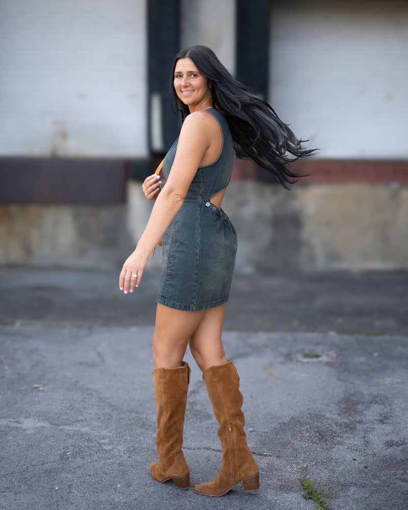 Free People Atlas Denim Mini Dress