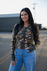 Free People Pretty Little Thermal Long Sleeve