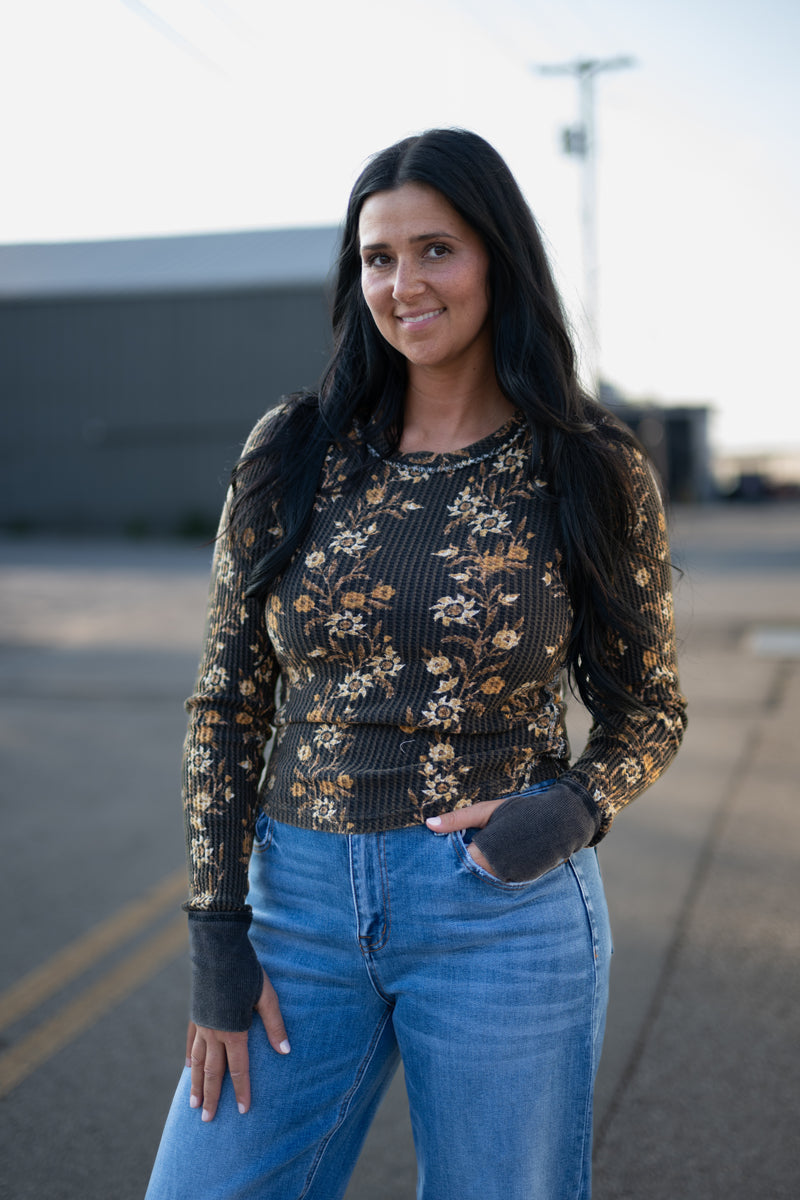 Free People Pretty Little Thermal Long Sleeve