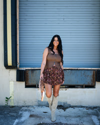 Zip It Square Neck Top
