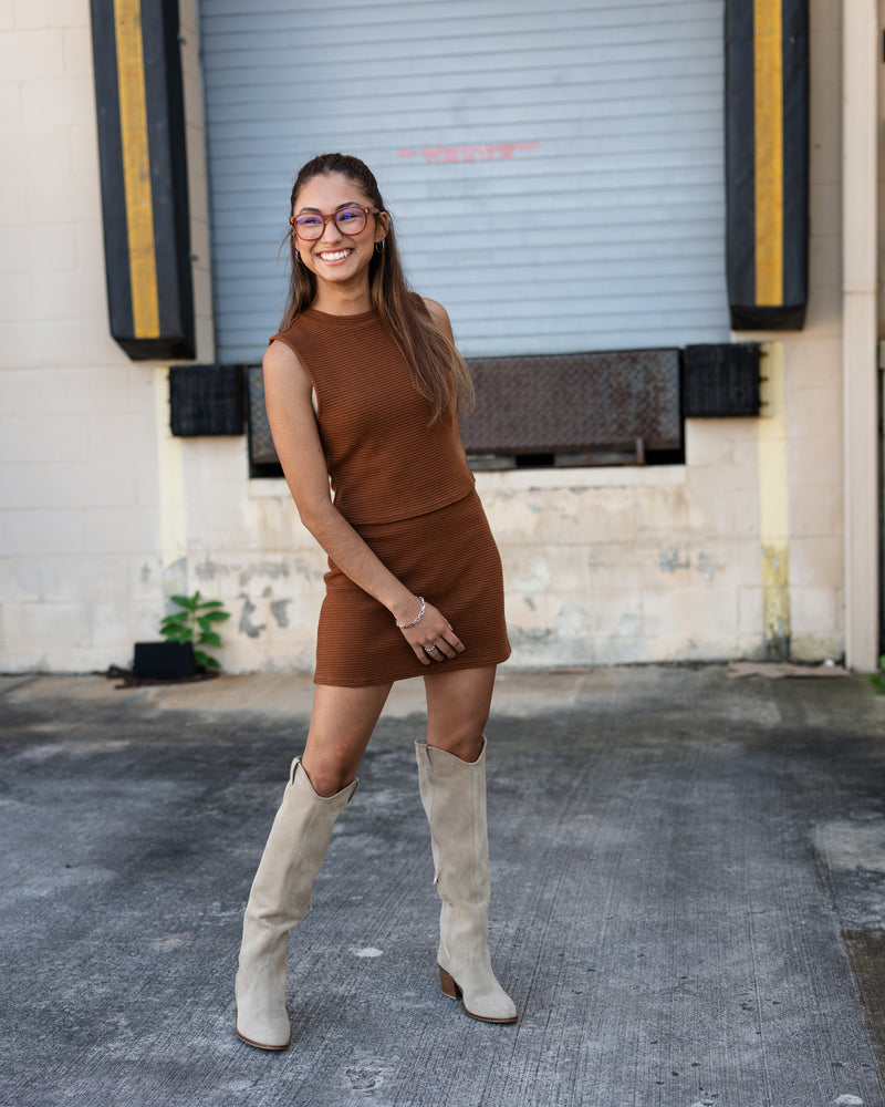 Sadie & Sage On a Stroll Knit Mini Skirt